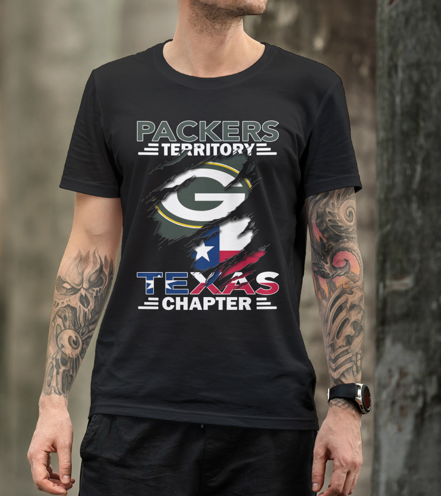 Packers Territory Texas Chapter Green Bay Icon And Lone Star T-Shirt