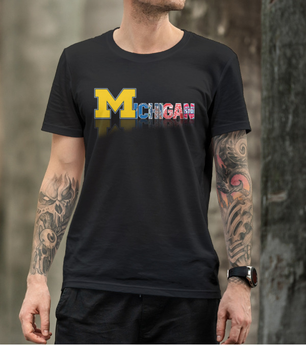 Michigan Wolverines Detroit Pistons Red Wings Lions Tigers T-Shirt