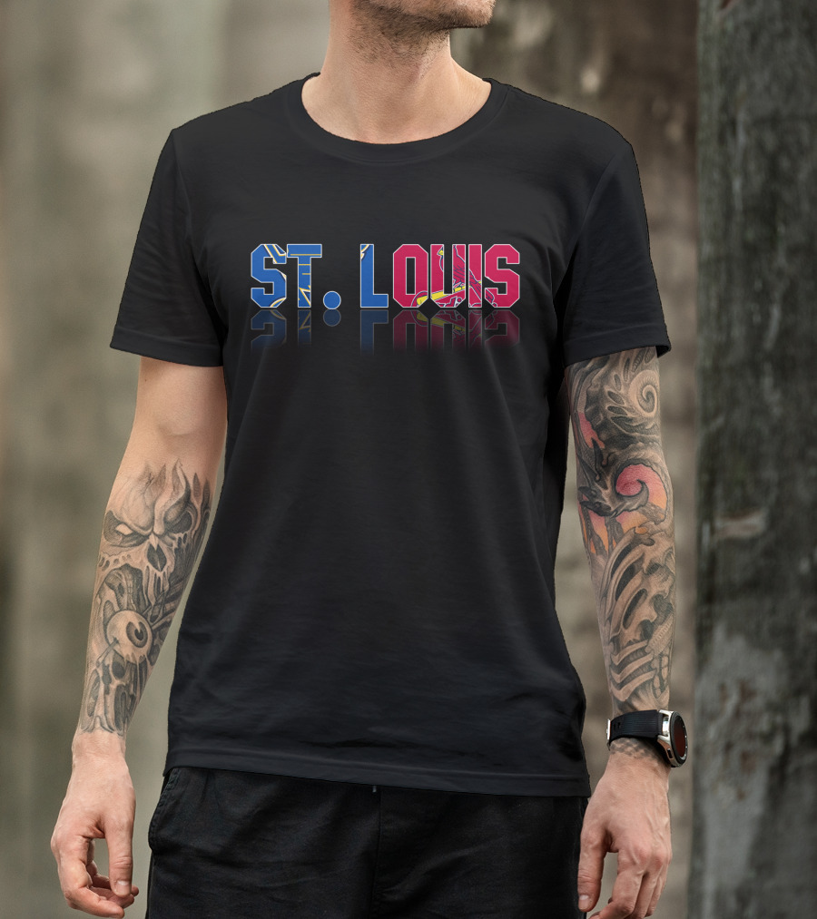St. Louis Blues Cardinals NHL MLB Reflection T-Shirt