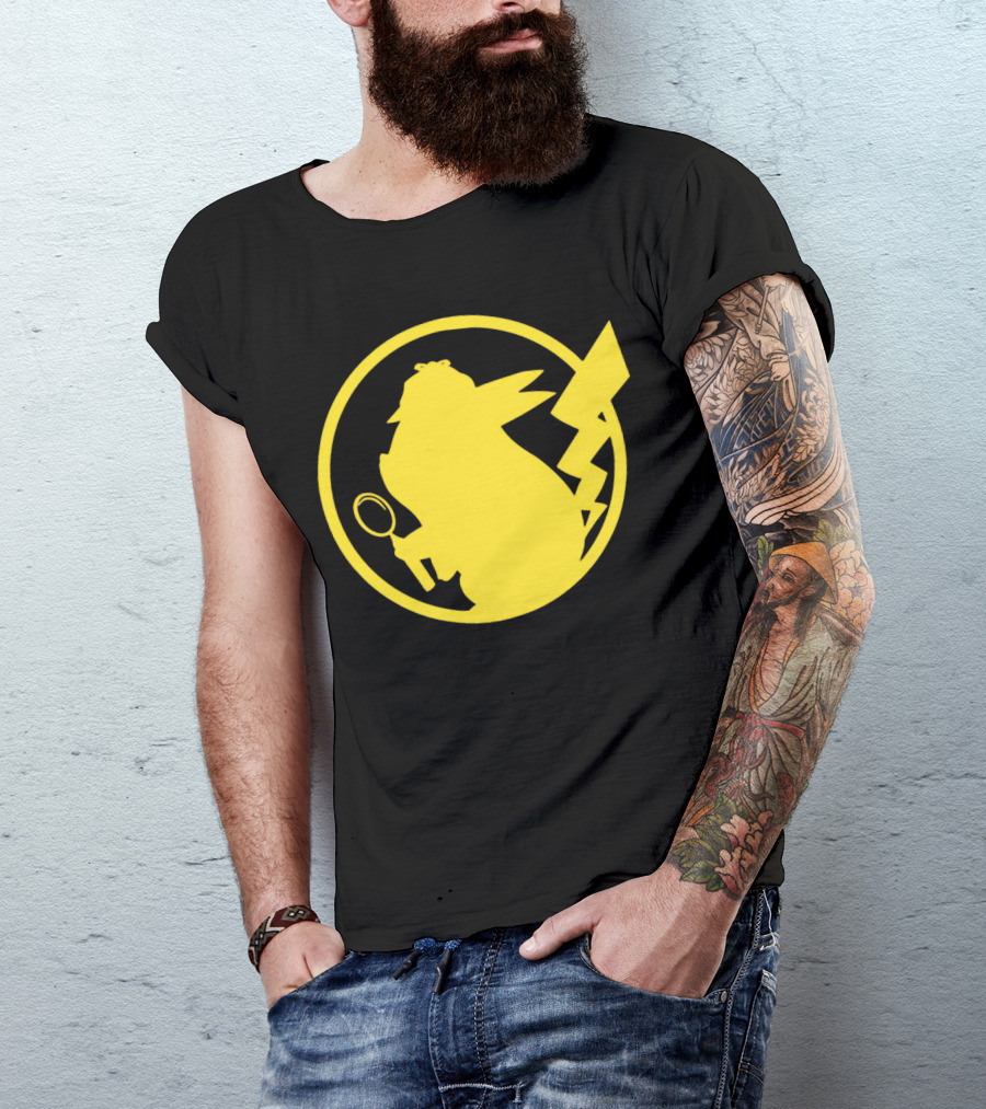 Pikachu Detective Silhouette Merchandise T-Shirt