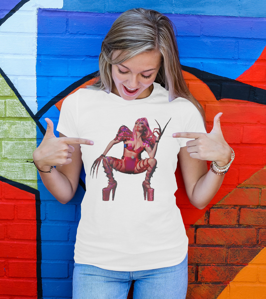 Chromatics Merch Futuristic Pink Costume And High Heels T-Shirt