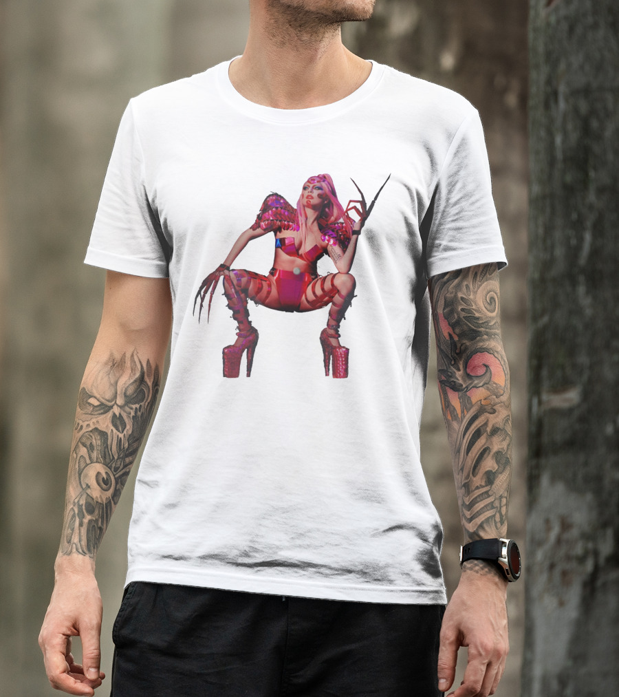 Chromatics Merch Futuristic Pink Costume And High Heels T-Shirt