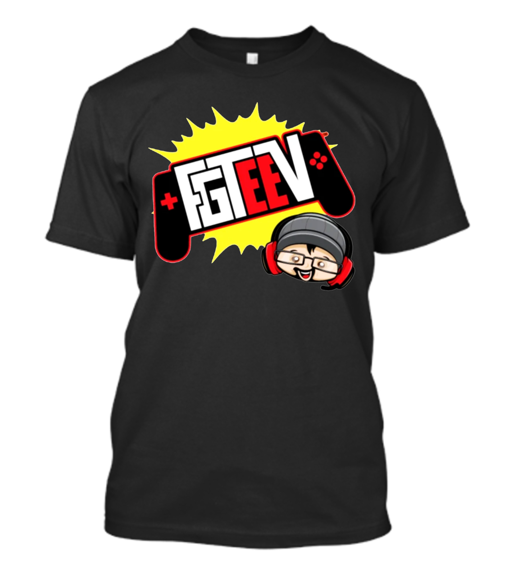 FGTEEV Gaming Controller Logo With Character Headset T-Shirt