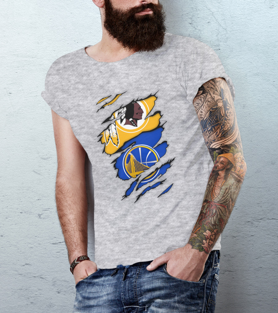Washington Redskins Golden State Warriors Fusion T-Shirt