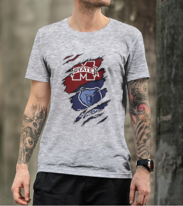Memphis Grizzlies Mississippi State Bulldogs Rip T-Shirt