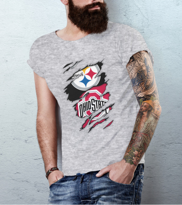 Ohio State Buckeyes Steelers Rip T-Shirt