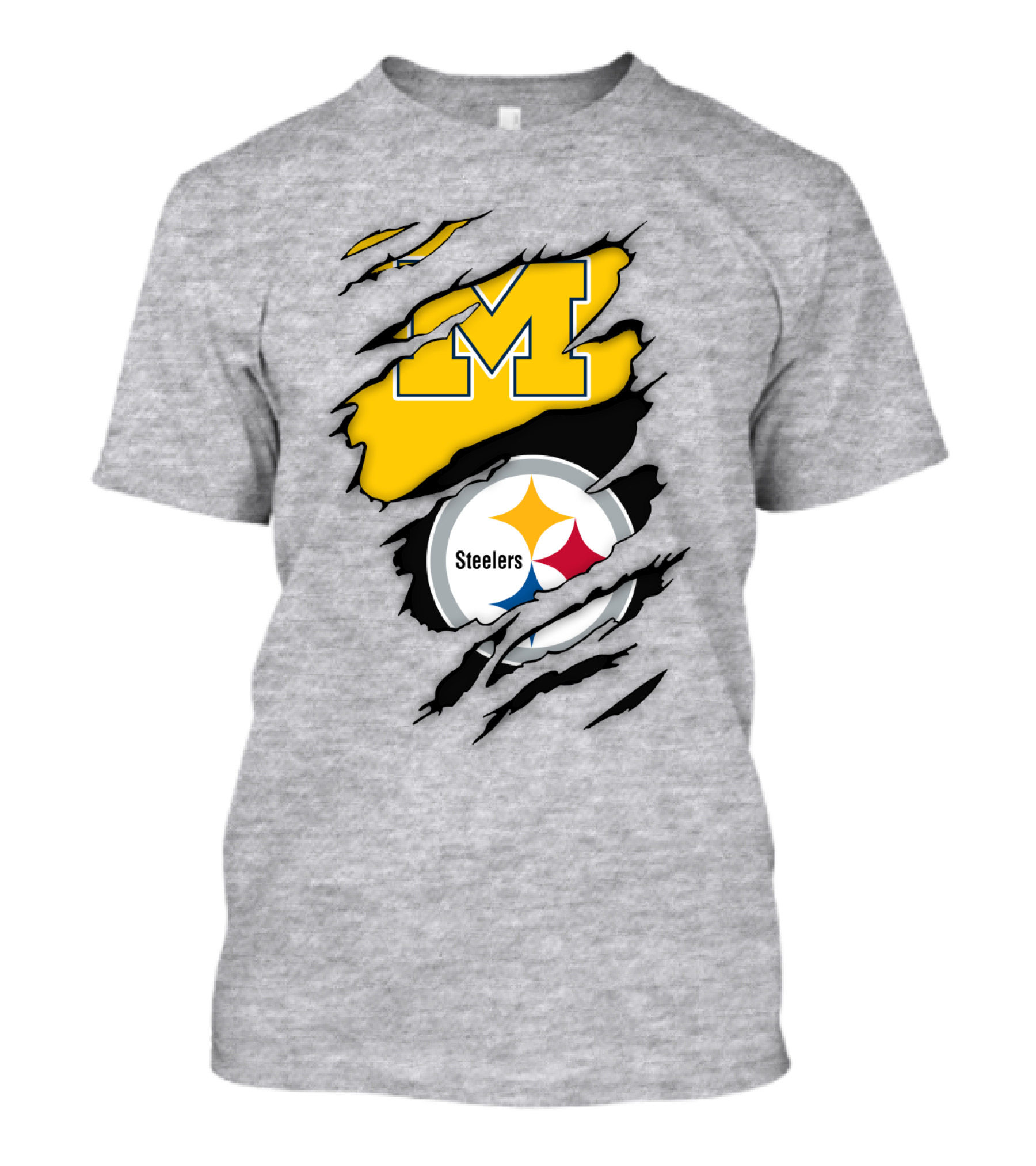 Pittsburgh Steelers Michigan Wolverines Collaboration T-Shirt