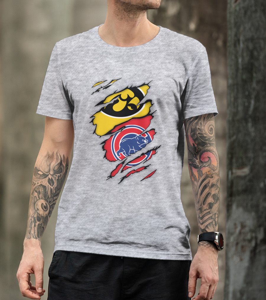 Chicago Cubs Iowa Hawkeyes Mashup T-Shirt