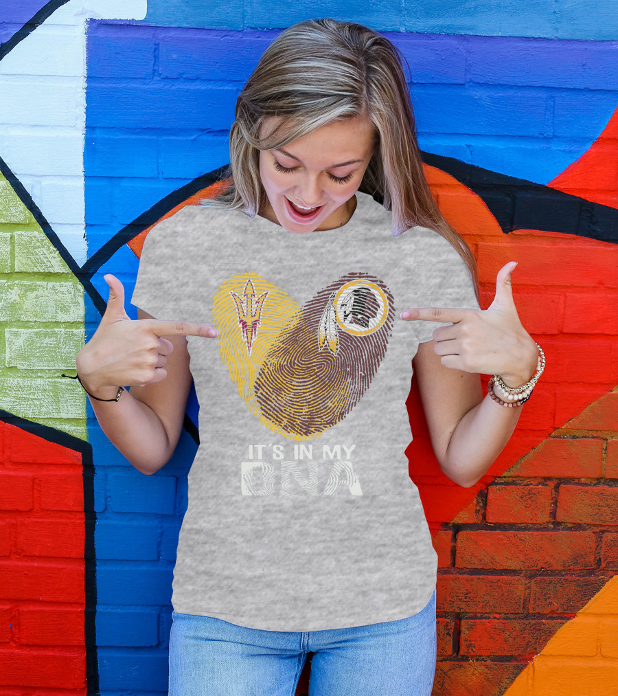 Arizona State Sun Devils It's In My Dna Washington Redskins T-Shirt