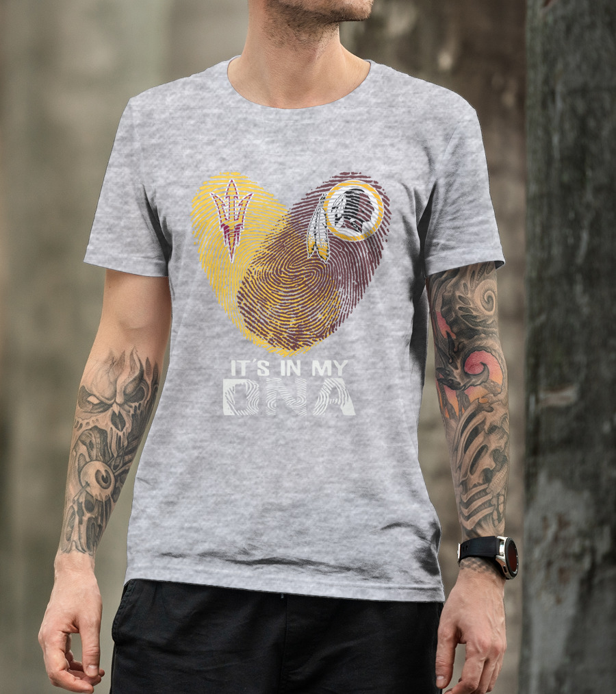 Arizona State Sun Devils It's In My Dna Washington Redskins T-Shirt