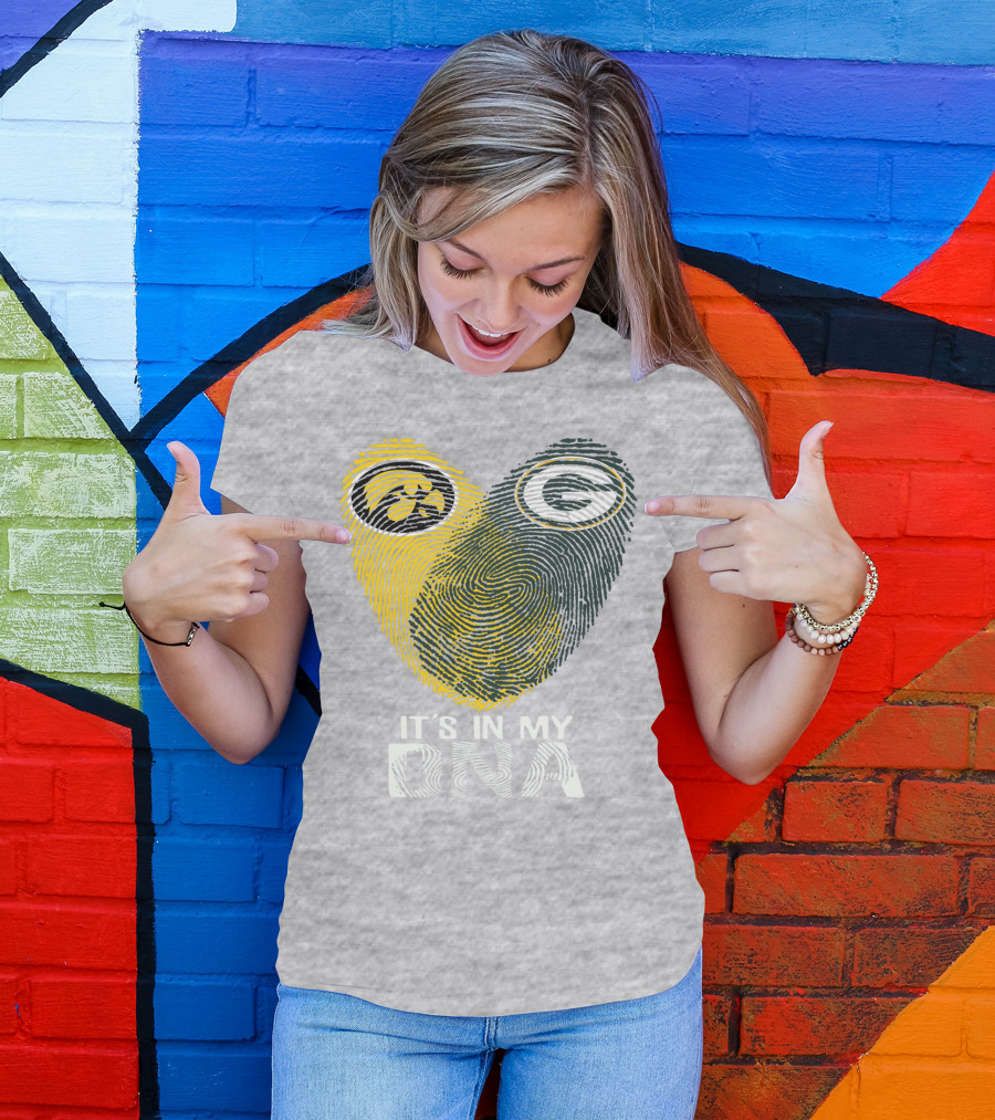 Iowa Hawkeyes Green Bay Packers It's In My Dna T-Shirt