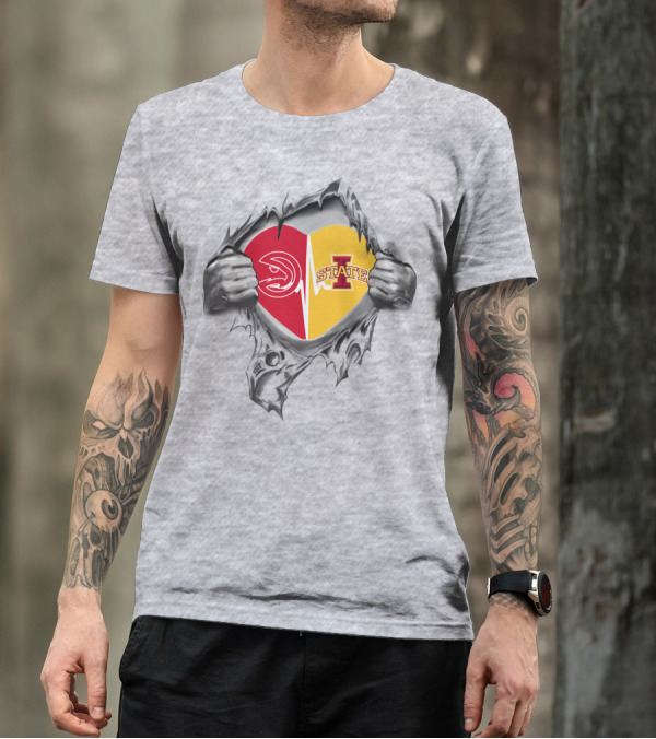 Atlanta Hawks Iowa State Heart T-Shirt