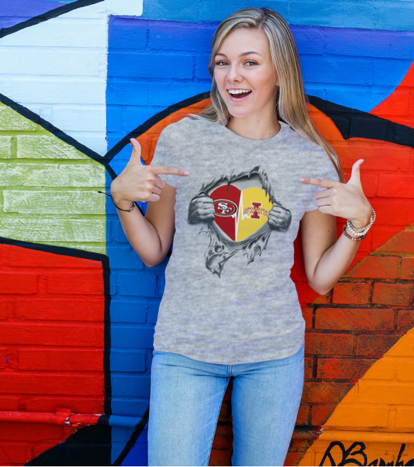 San Francisco Iowa State Heart Emblem T-Shirt