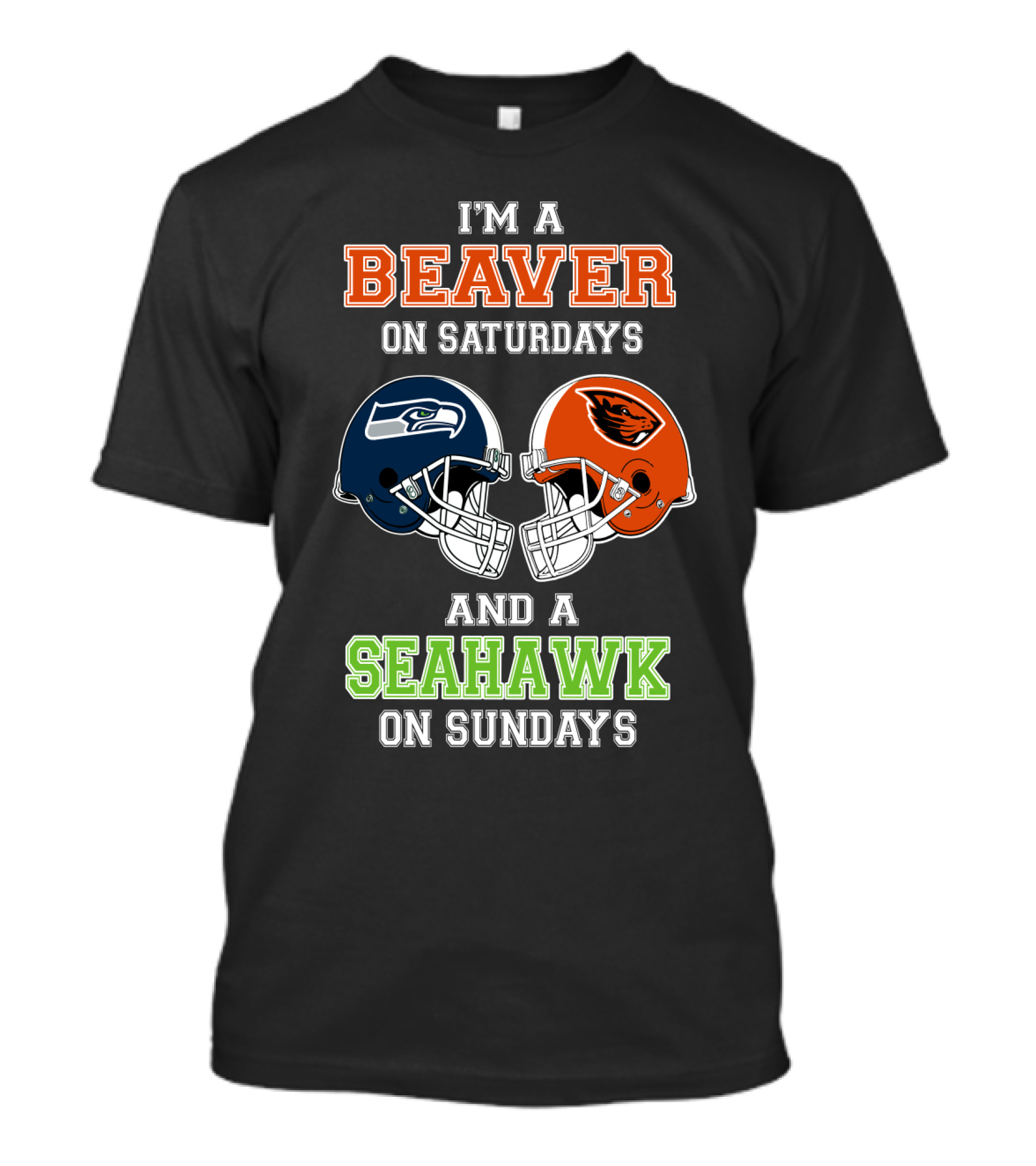 I'm A Beaver On Saturdays And A Seahawk On Sundays T-Shirt