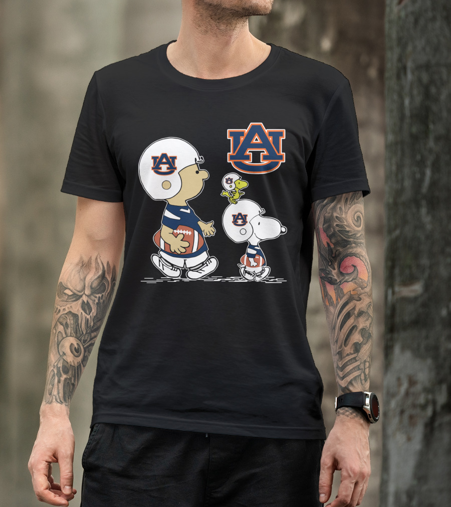 Auburn Tigers AU Cartoon Football Players T-Shirt