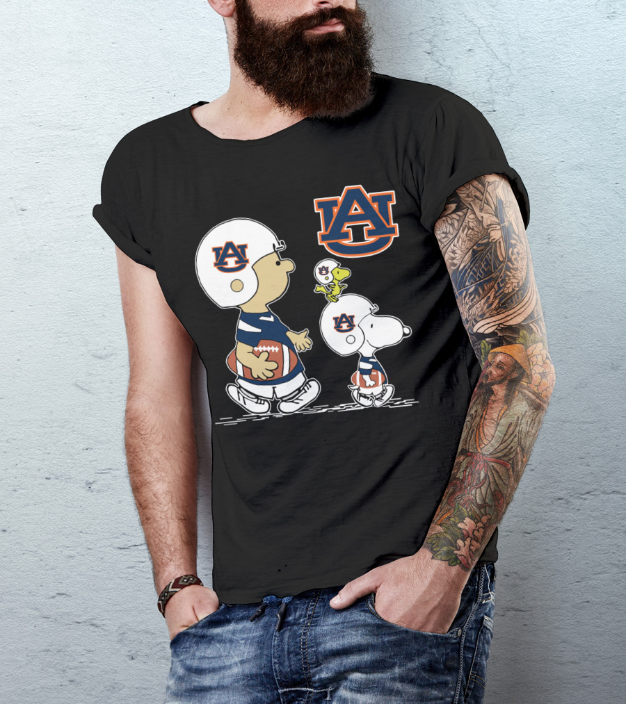 Auburn Tigers AU Cartoon Football Players T-Shirt