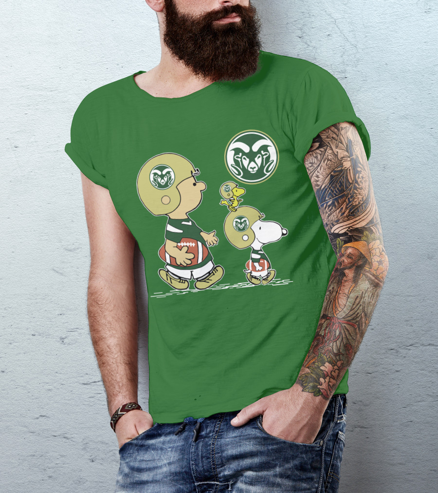 Colorado State Rams Peanuts Football Team Gear T-Shirt