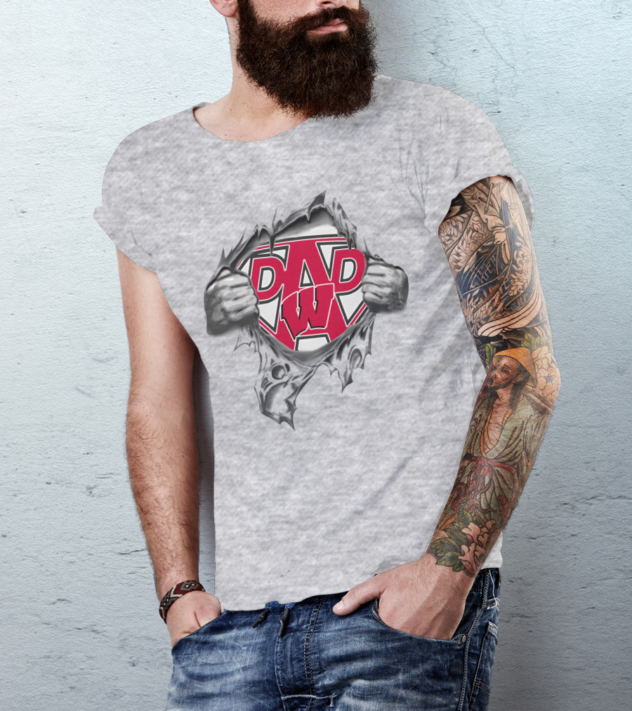 Wisconsin Badgers Super Dad T-Shirt