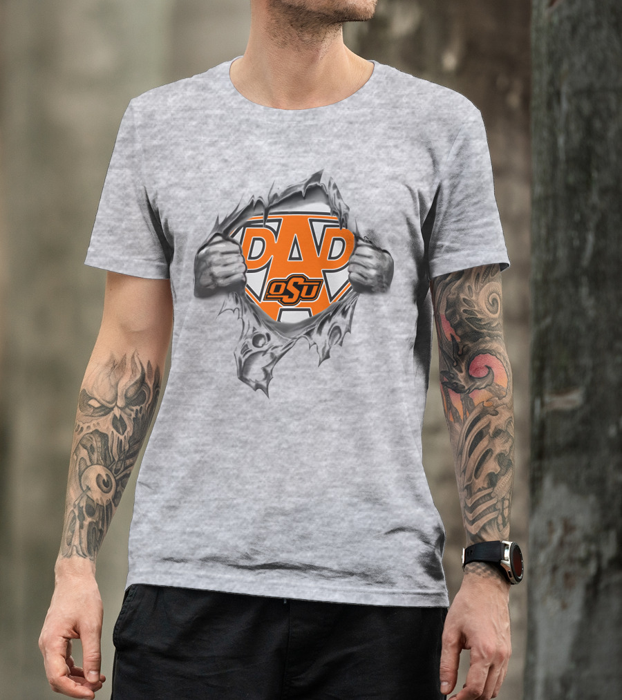 Oklahoma State OSU Super Dad Hero T-Shirt