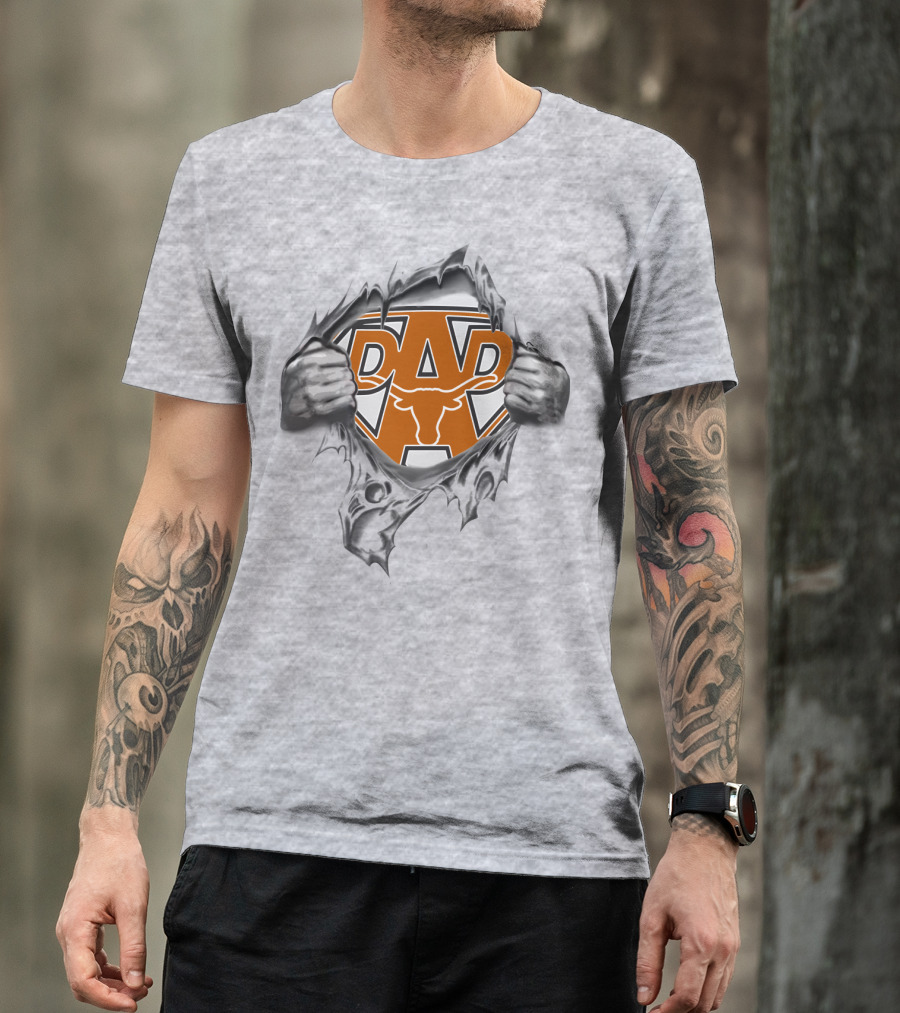 Longhorns Dad Superman T-Shirt