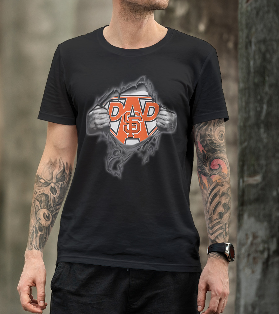 San Francisco Giants Super Dad Emblem Hero Dad T-Shirt