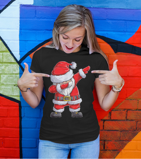 Dabbing Santa Claus Christmas Dance Pose T-Shirt