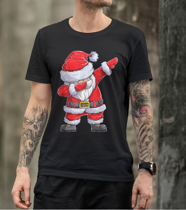 Dabbing Santa Claus Christmas Dance Pose T-Shirt