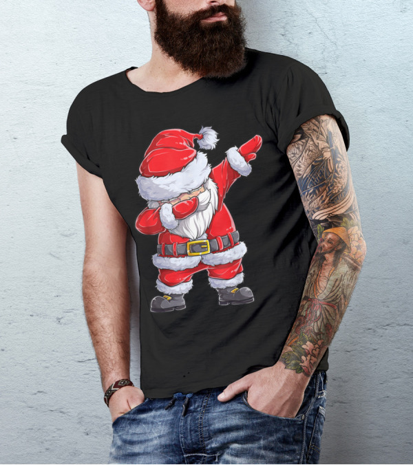 Dabbing Santa Claus Christmas Dance Pose T-Shirt