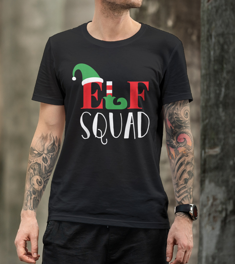 Family Christmas Matching Holiday Elf Squad Group T-Shirt