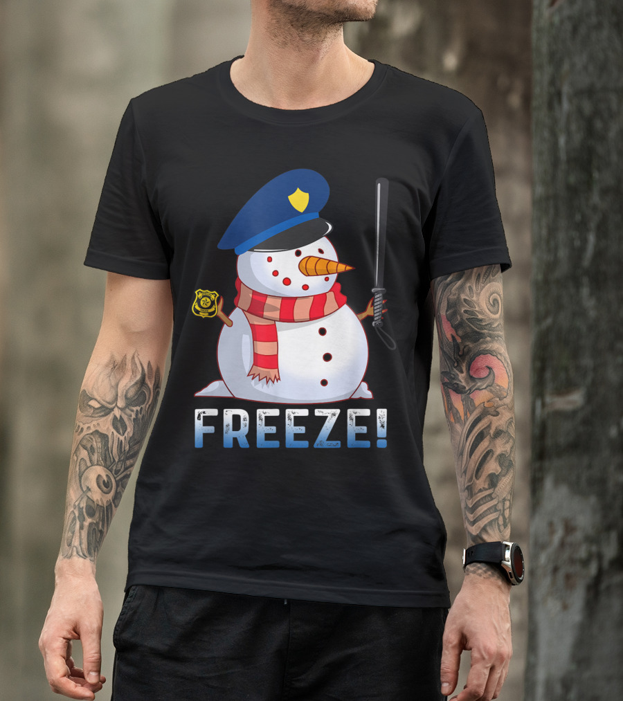 Police Snowman Freeze T-Shirt