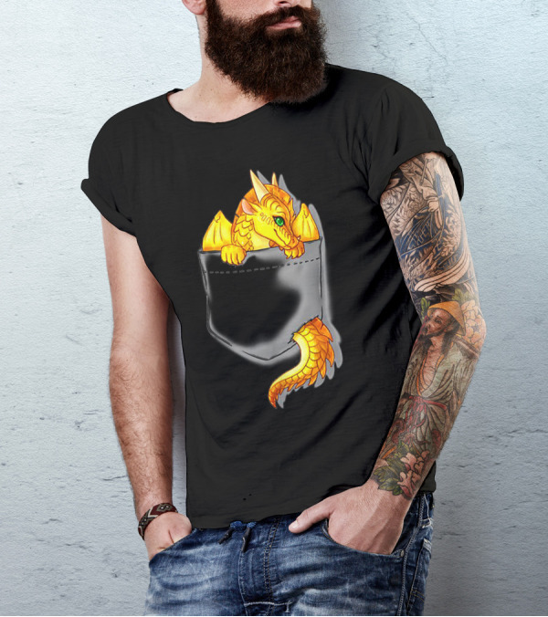 Wings Of Fire Pocket Sunny Dragon Bright Gold Character T-Shirt