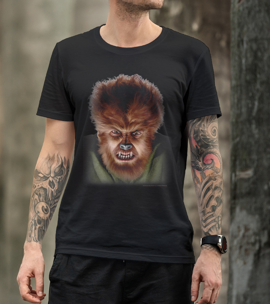 Universal Monsters The Wolf Man Classic Face T-Shirt