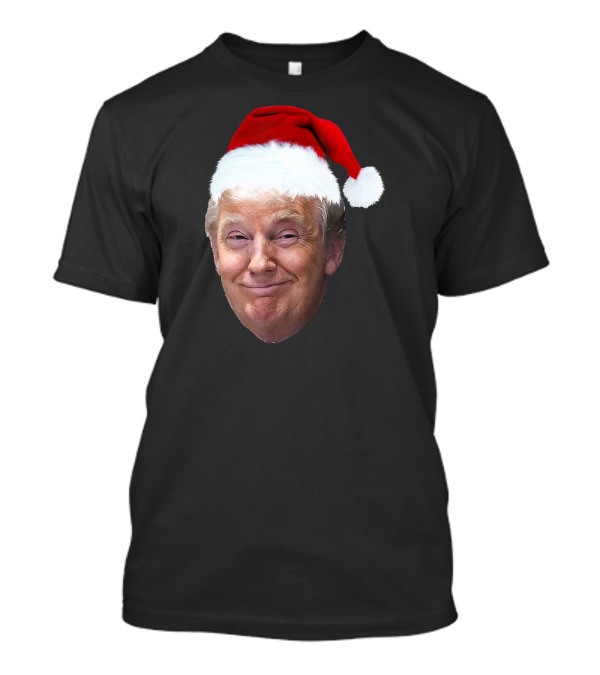 Donald Trump MAGA Santa Hat Christmas Image T-Shirt