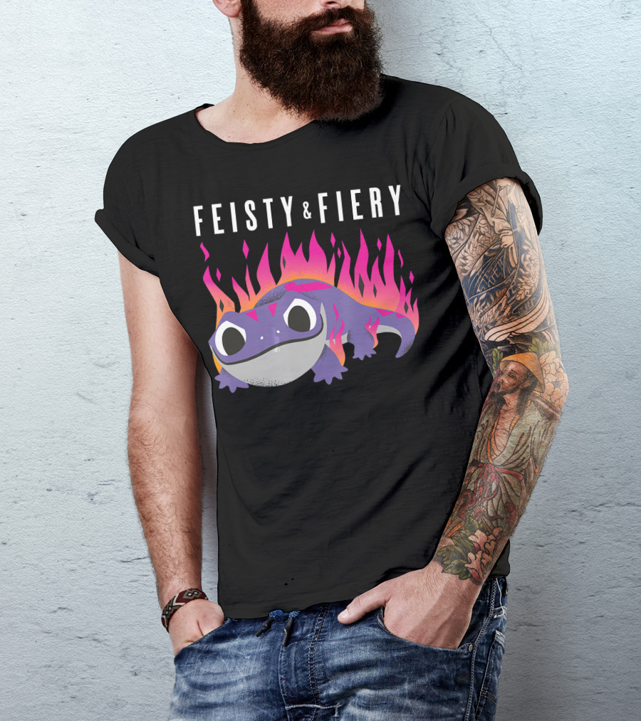 Disney Frozen 2 Bruni Salamander Feisty And Fiery With Flames T-Shirt