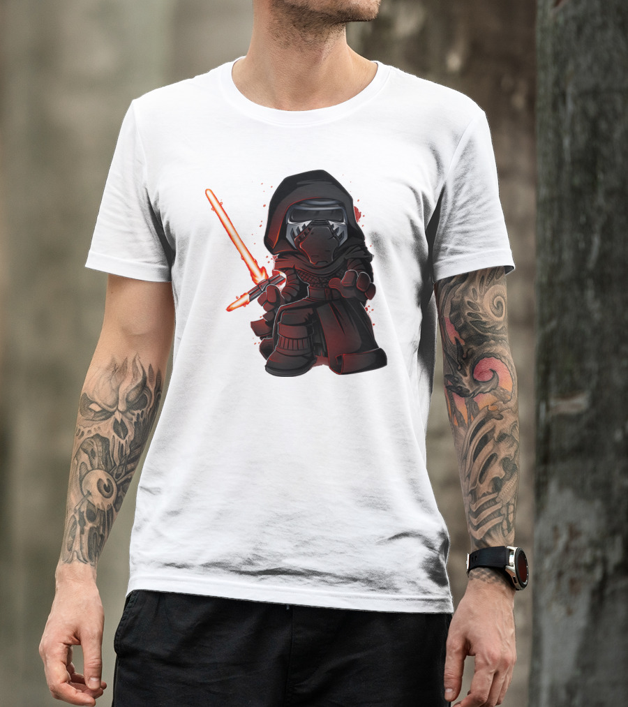 Kylo Ren Chibi With Red Lightsaber T-Shirt