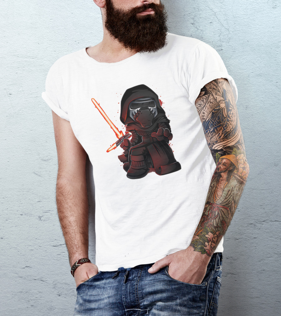 Kylo Ren Chibi With Red Lightsaber T-Shirt