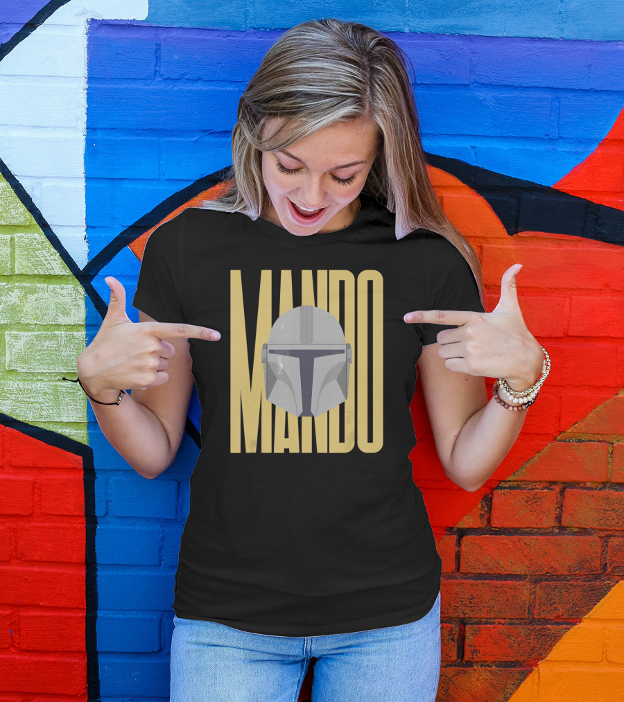 Mando Helmet Star Wars The Mandalorian Merch T-Shirt