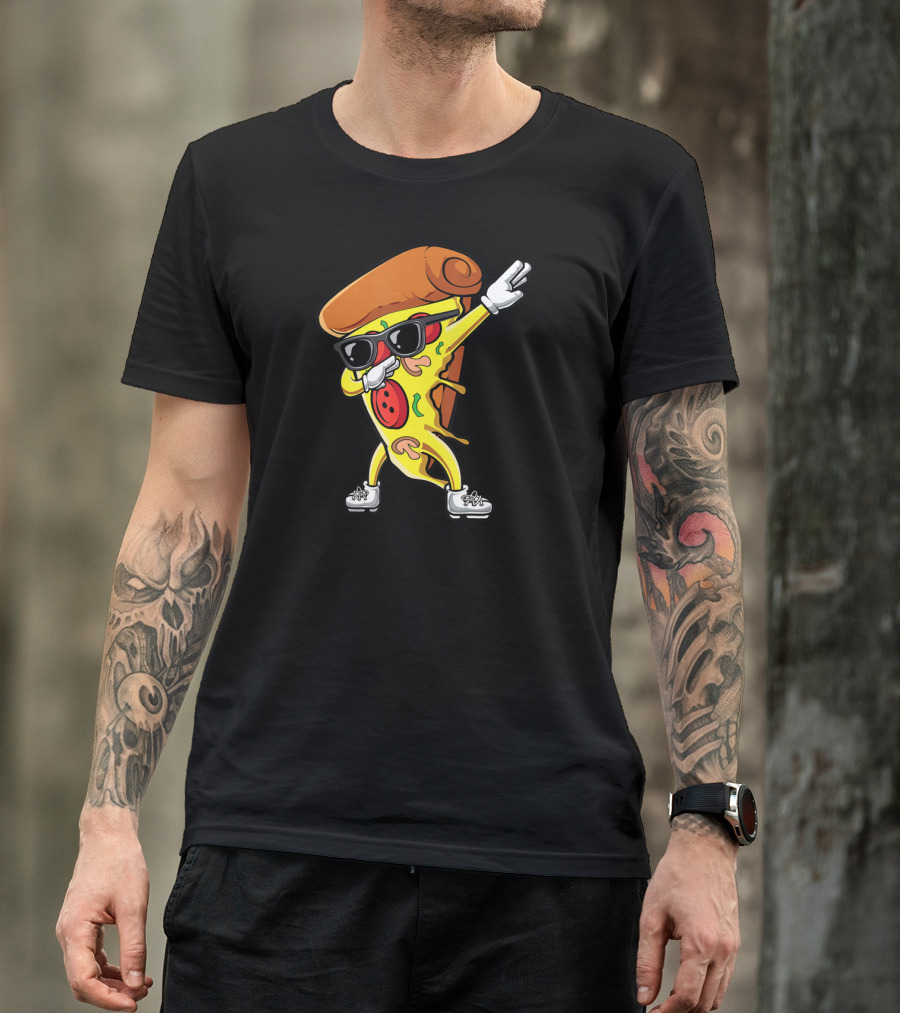 Dabbing Pizza Slice With Sunglasses And Sneakers Italian Food T-Shirt