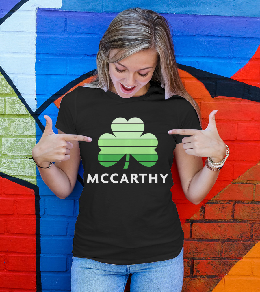 McCarthy Shamrock Irish Heritage Family Name T-Shirt