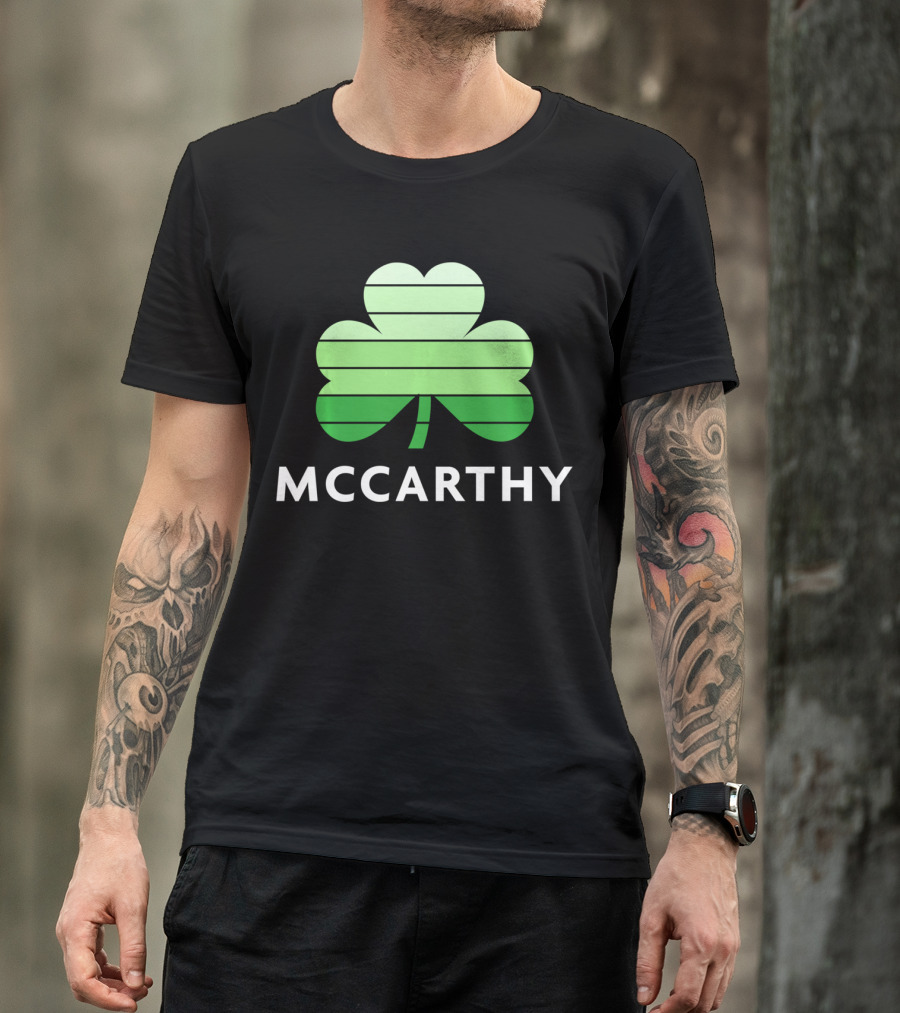 McCarthy Shamrock Irish Heritage Family Name T-Shirt