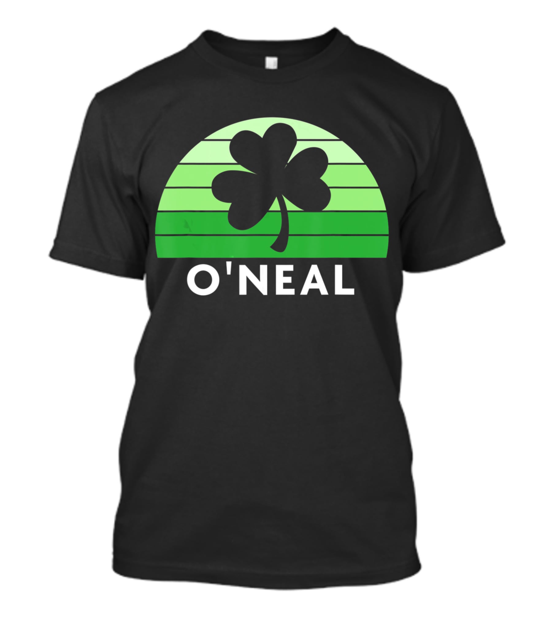 O'Neal Irish Family Name Shamrock Green Stripes T-Shirt
