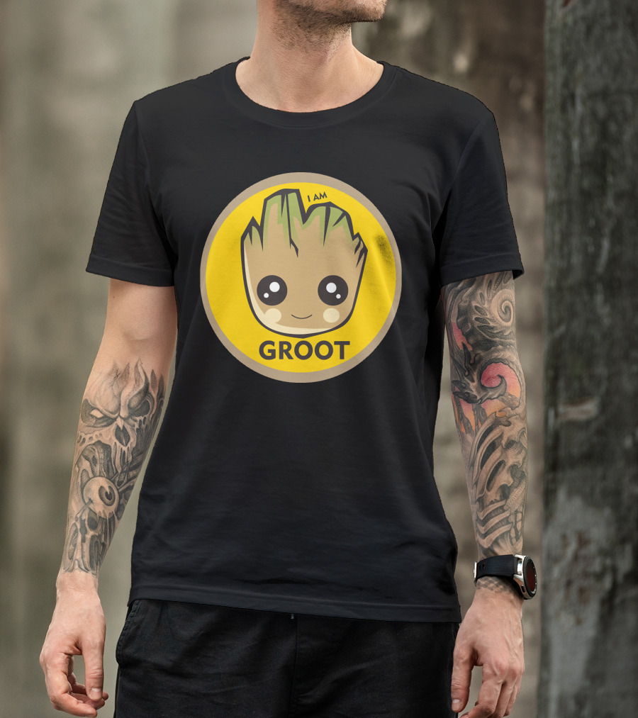 I AM GROOT Baby Groot Kawaii Face T-Shirt
