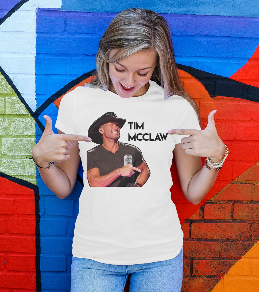 Tim McClaw White Claw Can Cowboy Hat T-Shirt
