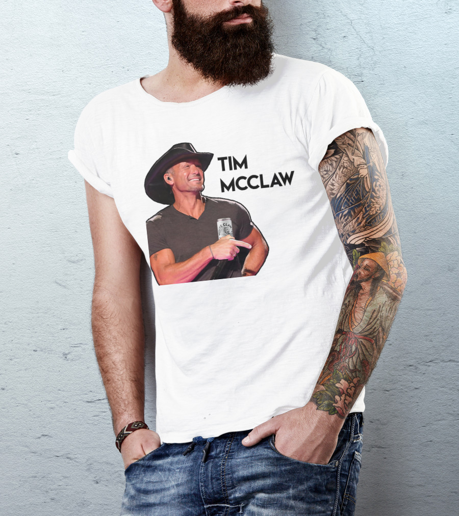 Tim McClaw White Claw Can Cowboy Hat T-Shirt