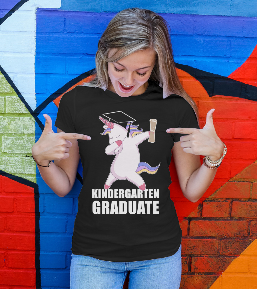 Kindergarten Graduate Unicorn Dab Graduation T-Shirt
