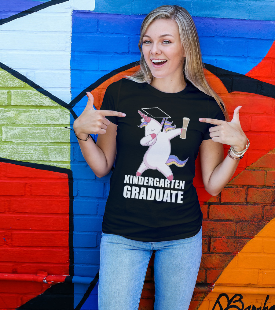 Kindergarten Graduate Unicorn Dab Graduation T-Shirt