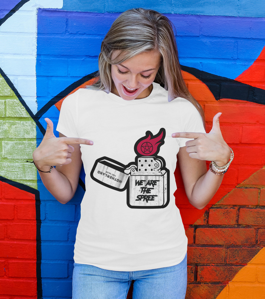 We Are The Spree Motherland For Slaves Lighter With Pentagram Flame T-Shirt