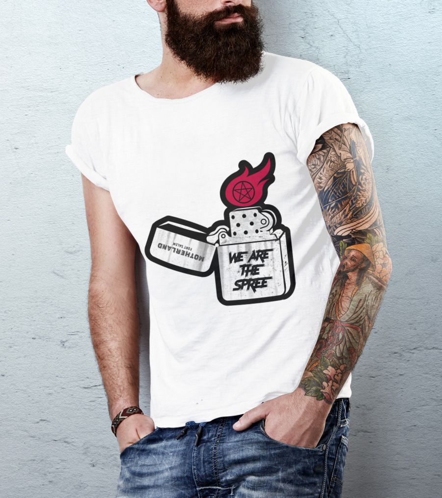 We Are The Spree Motherland For Slaves Lighter With Pentagram Flame T-Shirt