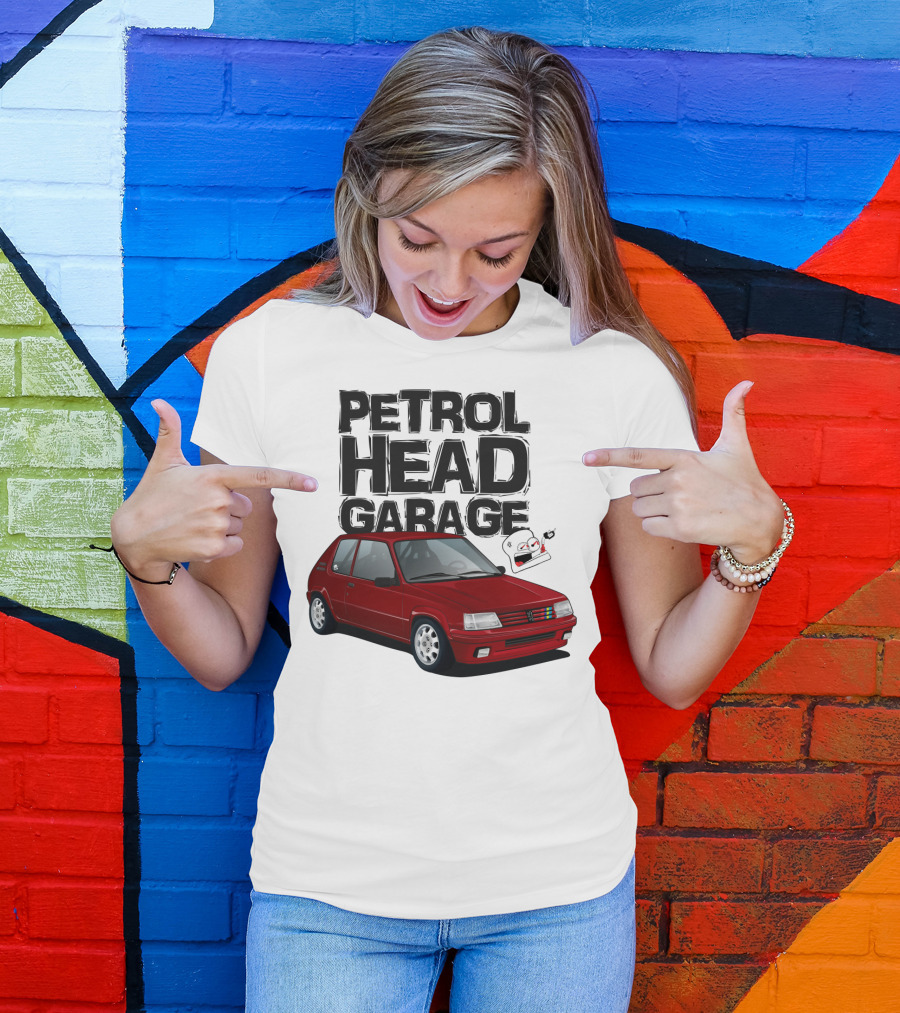 Petrol Head Garage Peugeot 205 RFS Car Enthusiast T-Shirt