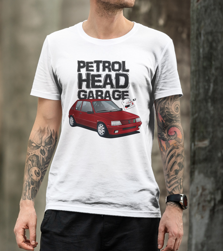 Petrol Head Garage Peugeot 205 RFS Car Enthusiast T-Shirt